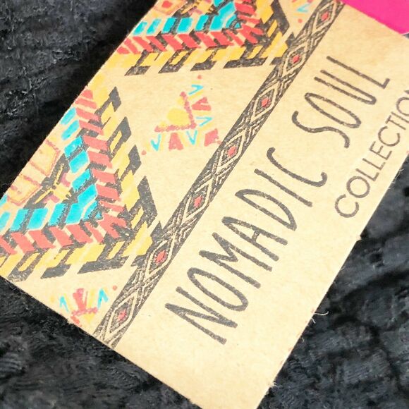 Xhilaration Nomadic Soul Shorts Black Boho Fringe Pull On Stretchy NEW!! - Picture 4 of 5